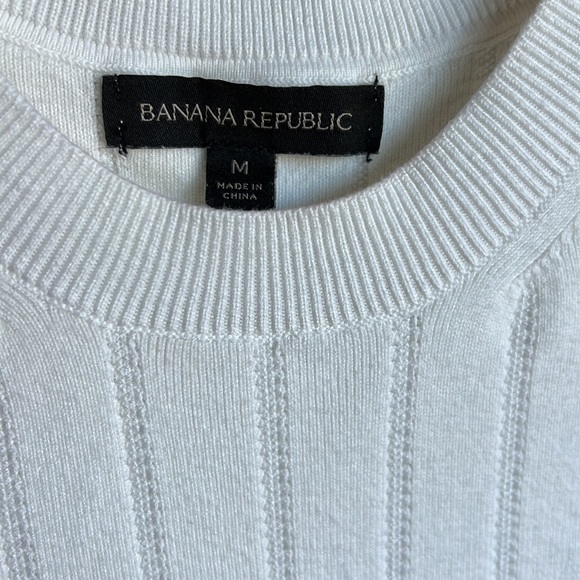 Banana Republic White Knit Top, M - Picture 3 of 4